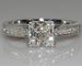 Jewelry Simple Four-Prong Square Zircon Princess Wedding Copper Ring_ipsvogv.com