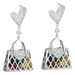 Designer's New Versatile Fashion Bag Boutique Internet Celebrity Swinging Street Silver Needle Earrings_ipsvogv.com