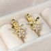 Cao Shi Korean Cute and Exquisite Copper Set Zirconium Flower Earrings for Women's Ins High Quality Flower Earrings_ipsvogv.com