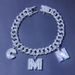 Explosions French Bread Letters Cuban Anklets 26 Letters Capital DIY Hip Hop Anklet_ipsvogv.com
