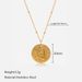 12 Zodiac Stainless Steel Necklace - Fashionable Zodiac Relief Clavicle Chain For Women & Men_ipsvogv.com