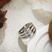 Women’s Jewelry Set Fashion Copper Plated Threaded Smooth RingGold And Silver Mixed Color Multi Layer Fashion Light Luxury Niche Design Ring_ipsvogv.com