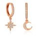 Popular Zircon Earrings cross butterfly star moon hip hop Earrings Gold Plated men's and women's Earrings_ipsvogv.com