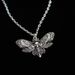Necklaces Gothic Silver Moth Skull Pendant Necklace_ipsvogv.com