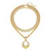 Alloy skull double wing pendant Cuban accessories necklace hip hop suit Halloween daily wear_ipsvogv.com