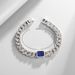 Blue Stone Arabesque Couple For Men And Women Cuban Bracelets Pair Korean Style Fashion Personality Trend_ipsvogv.com