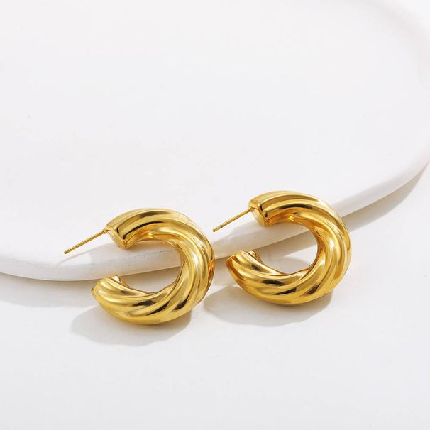 Unisex Fashion Popular Plated Multi Layer Metal Geometric Hexagonal Three Dimensional Earrings For Women_ipsvogv.com