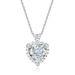 Heart shaped high carbon diamond pendant S925 silver full of colored gemstones super flash necklace light luxury fashion personality_ipsvogv.com