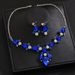 Pinduoduo Alloy Electroplated New Exaggerated Temperament Necklace And Earrings Two-Piece Cross-Mirror Jewelry Set_ipsvogv.com
