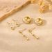 Women’s Jewelry Set Fashion Hot Sales Real Gold Brass Electroplating Fashion High End Zircon Chain Tassel Earrings Three Piece Set_ipsvogv.com