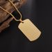 hot selling high polished dog tag necklace men's stainless steel pendant necklace simple casual jewelry_ipsvogv.com