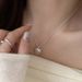 S Pure Silver Niche Heart Letter Pendant Necklace With Lace Design For Couples Sweet Cool Minimalist Style Round Bead_ipsvogv.com