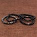 Same Style Shining Stone Volcanic Stone Black Iron Stone Bracelet Couple Bracelet Personality Bracelet_ipsvogv.com