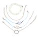 Elliptical Crack Turquoise Bead Chain Map Hollow Circle Bracelet Five Piece Set_ipsvogv.com