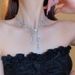 tassel Zircon Butterfly Necklace Earring Set, Fashionable And Luxurious Design, Collarbone Chain, Banquet Dress Set, ! Design, Chain,_ipsvogv.com