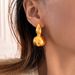 Unisex Spring And Summer INS Retro Gold Plated Titanium Steel Polished Gourd Gold And Silver Earrings_ipsvogv.com