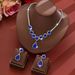 Women’s Jewelry Set Fashion Fashion Jewelry Teardrop Shaped Necklace Geometric Temperament Luxury Banquet Zircon Necklace Earrings_ipsvogv.com