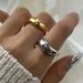 Women's Jewelry Stainless Steel Ring High End Niche Exaggerated Ring Titanium Steel Gold Hand Jewelry_ipsvogv.com