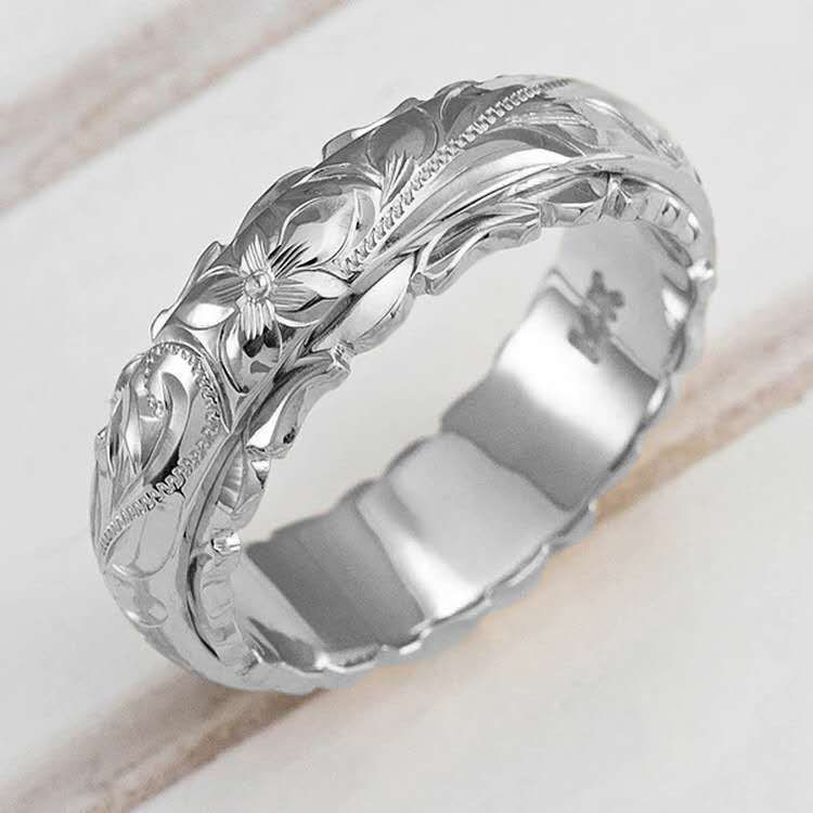 Carved Rose Blossom Wedding Anniversary Gift Ring Women's Jewelry_ipsvogv.com