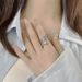 Green eyes snake ring multi-layer design sense cool fashion female zircon wrapped small snake index finger ring_ipsvogv.com