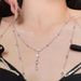 Star Tassel Rhinestone Chest Collarbone Necklace Internet Celebrity Light Luxury High-end Body Chain Pure Desire Style_ipsvogv.com