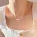 New Pure Silver Necklace, Simple And Versatile Accessories, Natural Freshwater Pearls, Smiling Collarbone Chain, Women's_ipsvogv.com