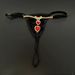Ladies double heart rhinestone body chain sexy thong love panties fashion accessories female body chain_ipsvogv.com