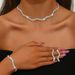 Women’s Jewelry Set Fashion Halloween Four Piece Set For Women Necklace Bracelet Earrings Wedding Jewelry Set Exquisite Rhinestone Bridal Accessories_ipsvogv.com