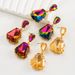Fashionable Bohemian Style With Fashionable Temperament, Versatile And Irregular Geometric Earrings, Transparent Resin_ipsvogv.com