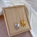 Full Body 【 Titanium Steel 】 Minimalist Lucky Character Long Life Lock In The Furnace, Genuine Gold Necklace, Female Ins 【 】 Furnace, Necklace,_ipsvogv.com