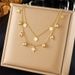 Fashion new gold plated double stainless steel chain Eye star pendant accessory accessory necklace_ipsvogv.com