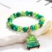 St. Patrick beaded bracelet niche pearl acrylic bracelet alloy pendant jewelry_ipsvogv.com