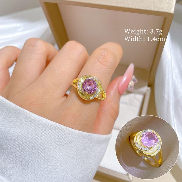 【 Titanium Steel 】 Necklace, Earrings, Ring Set, Light Luxury Full Diamond Rotating Zircon Charm Banquet Earrings and_ipsvogv.com