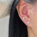 Tiqi Pure Sier Sweet Compact Heart-shaped With Feminine Temperament, Simple Niche Peach Heart Ear Hole E, And_ipsvogv.com
