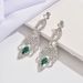 Unisex Christmas Series Earrings Exquisite Super Sparkling Rhinestone Long Tassel Earrings For Women Fashionable Green Crystal Earrings_ipsvogv.com