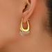 Ladies' with a niche light style, featuring geometric luxury design and inlaid transparent resin ear, versatile_ipsvogv.com