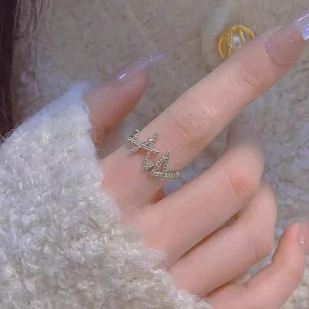 opening Chain Circular Silver Pure Zircon With Female Niche Design, Index Finger, Fashionable And Exquisite Layered Design, Finger,_ipsvogv.com
