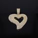 Unisex Alloy Necklace Men And Women's New Big Heart Pendant Hip Hop Personality Fashion Rap Diamond Pendant_ipsvogv.com