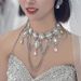 Bridal Alloy Multi-layer Tassel Water Droplet With Exaggerated Design, Collarbone Chain, Personalized Light Luxury_ipsvogv.com