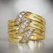 Cao Shi's High-end Light Luxury Style Zircon Inlaid Ring With Delicate Lines For Women, Multi-layer Banquet Ring, New_ipsvogv.com