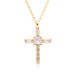 Fashion Cross Micro Inlaid Necklace Popular Women's Fashion Accessories Japanese And Korean Cross Pendant Gift Clavicle Chain_ipsvogv.com
