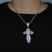 Men's Jewelry Punk Rock Cross Pendant Necklace With Twist Chain For Hip Hop Style, Gothic Fashion, And Urban Streetwear_ipsvogv.com