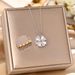 Korean Version Live Streaming Titanium Steel Necklace For Women, Featuring Multi Wearing Clover Magnetic Zirconia_ipsvogv.com