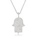 Unisex Hip Hop Hand Of Fatima Necklace Full Zircon Temperament Personality Fashion Pendant Necklace_ipsvogv.com