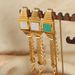 Trendy Men's Watch Design Bracelet With White Shell, Zircon Woven Titanium Steel Gold-plated Chain, Niche Accessory_ipsvogv.com