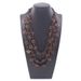 Exaggerated Medium To Long Geometric Square Piece Colored Wooden Bead Bohemian Women's Pendant Necklace_ipsvogv.com