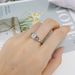 Fashion Celtic knot engagement ring for women Princess square zircon platinum plated jewelry_ipsvogv.com