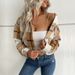 Women's clothing short plaid cardigan lapel jacket women_ipsvogv.com