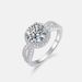 Brilliant moissanite ring S925 silver full of colored diamonds engagement ring female fashion simple Chinese Valentine's Day gift_ipsvogv.com
