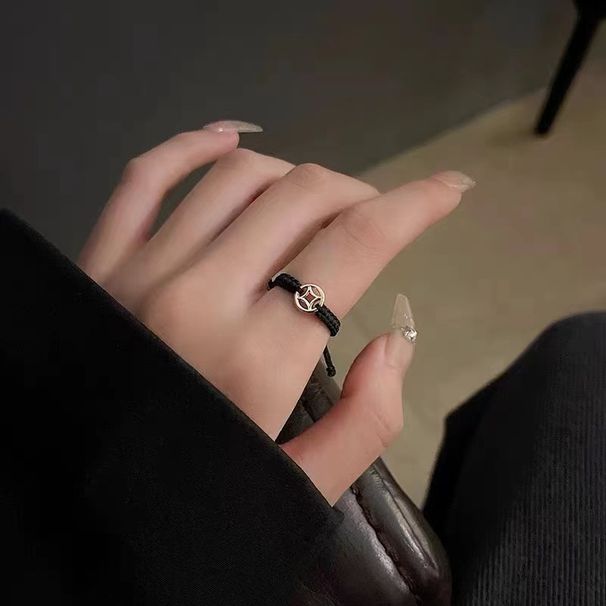 Acacia Bean Red Horse Copper Coin Weaving For Women, With Niche Design And A High-end Feel. Couple's Best Friend Ring,_ipsvogv.com